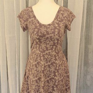 Pact Cross-back Dress NWOT purple floral print